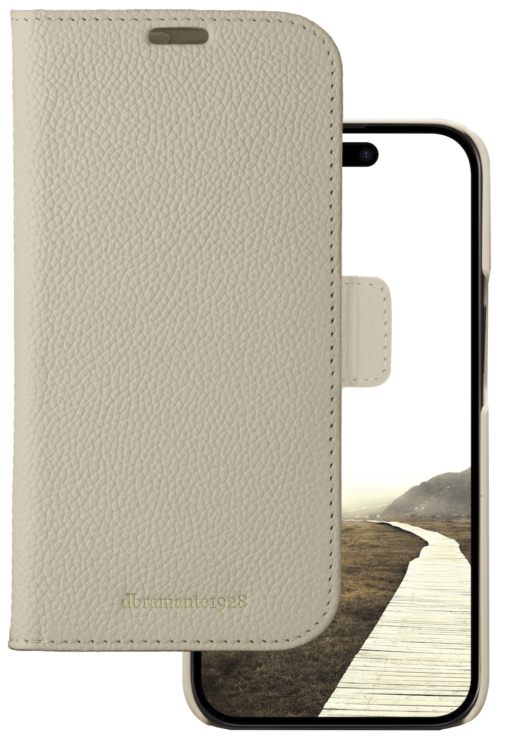 dbramante1928 New York iPhone 15 Pro Max 2 in 1 wallet hoesje sand