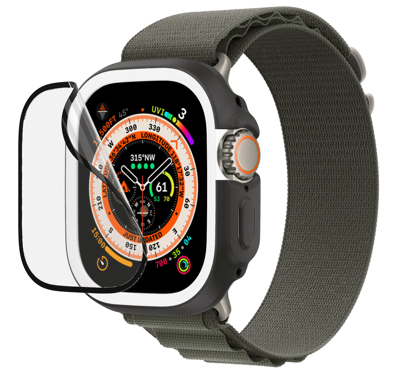 RhinoShield 3D Impact Apple Watch Ultra 49 mm screenprotector