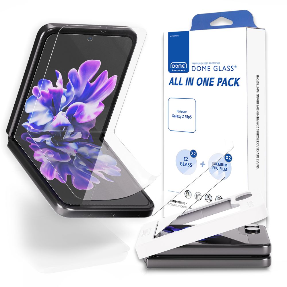 WhiteStone All-In-One set Galaxy Z Flip 5 screenprotector