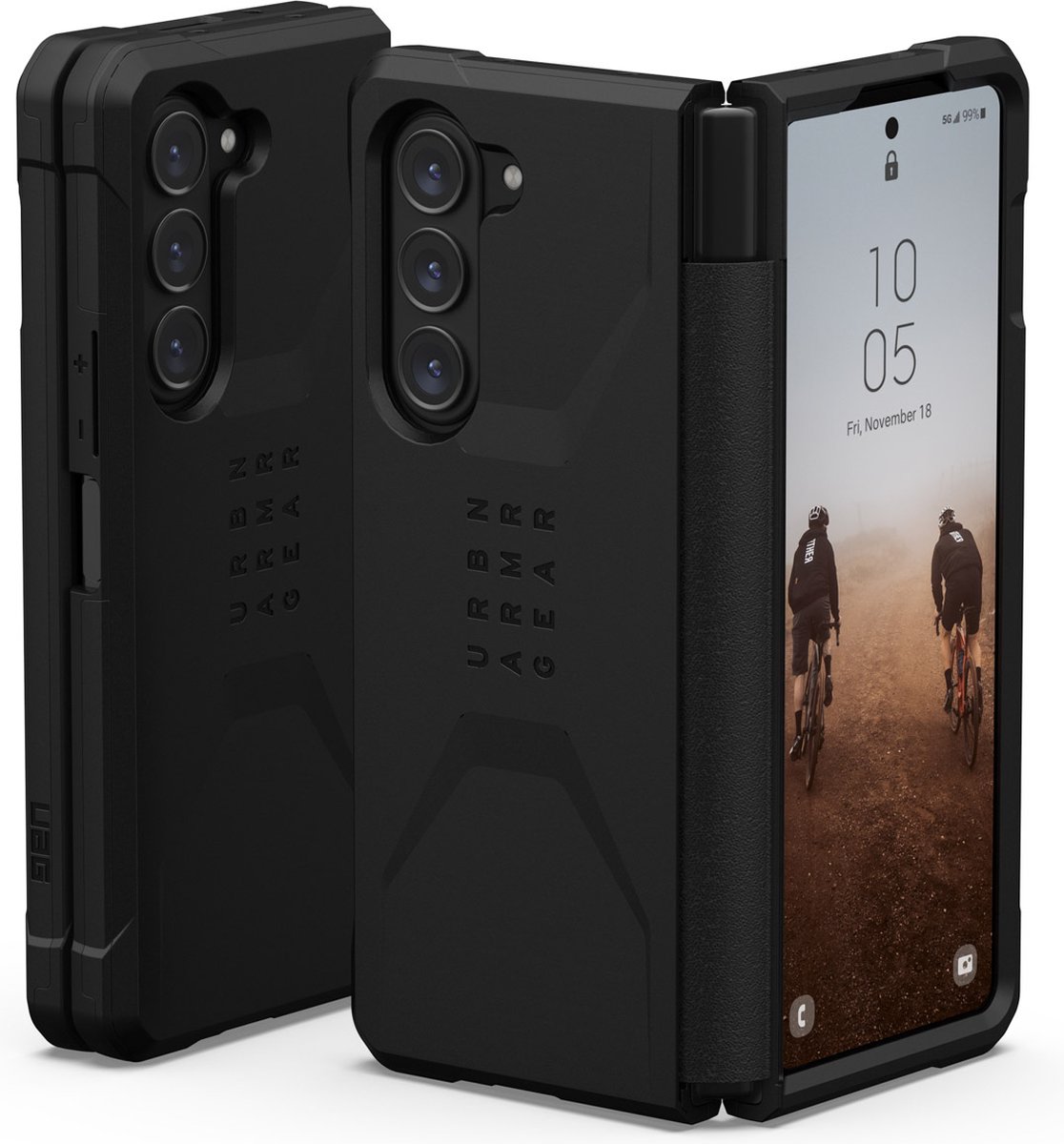 UAG Civilian Galaxy Z Fold 5 hoesje zwart