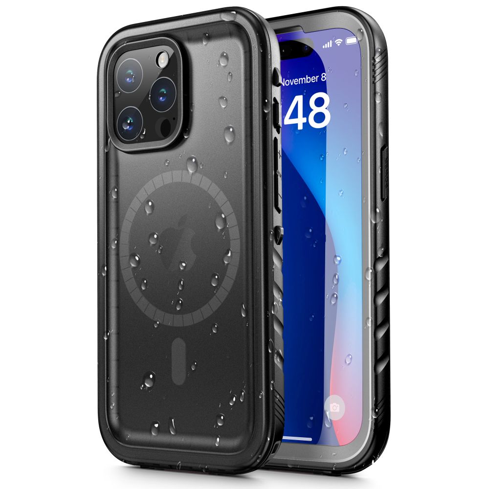 Tech Protection waterdichte iPhone 15 Pro hoesje zwart