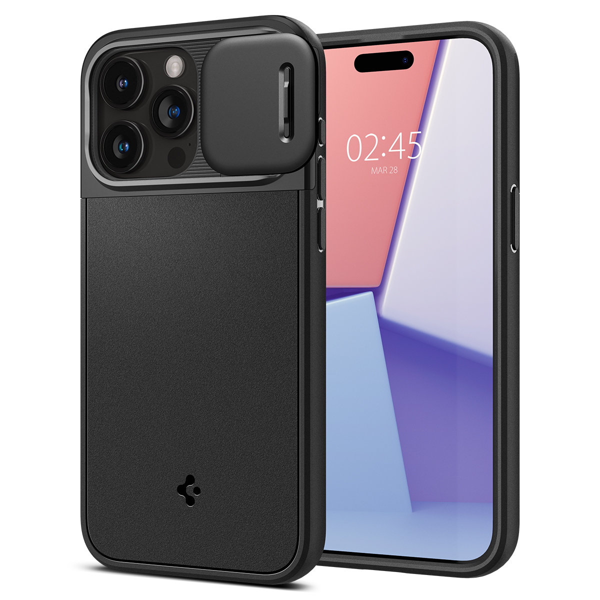 Spigen Optik Armor iPhone 15 Pro Max hoesje zwart