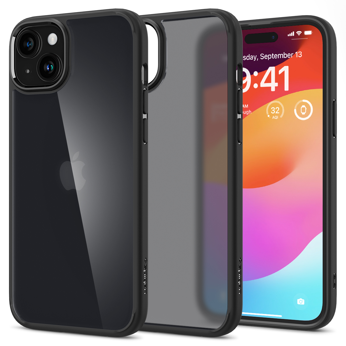 Spigen Ultra Hybrid iPhone 15 Plus hoesje frost zwart