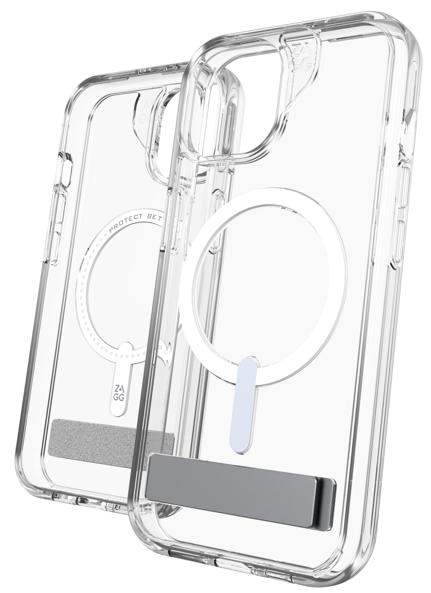 ZAGG Crystal Palace Kickstand MagSafe iPhone 15 hoesje transparant