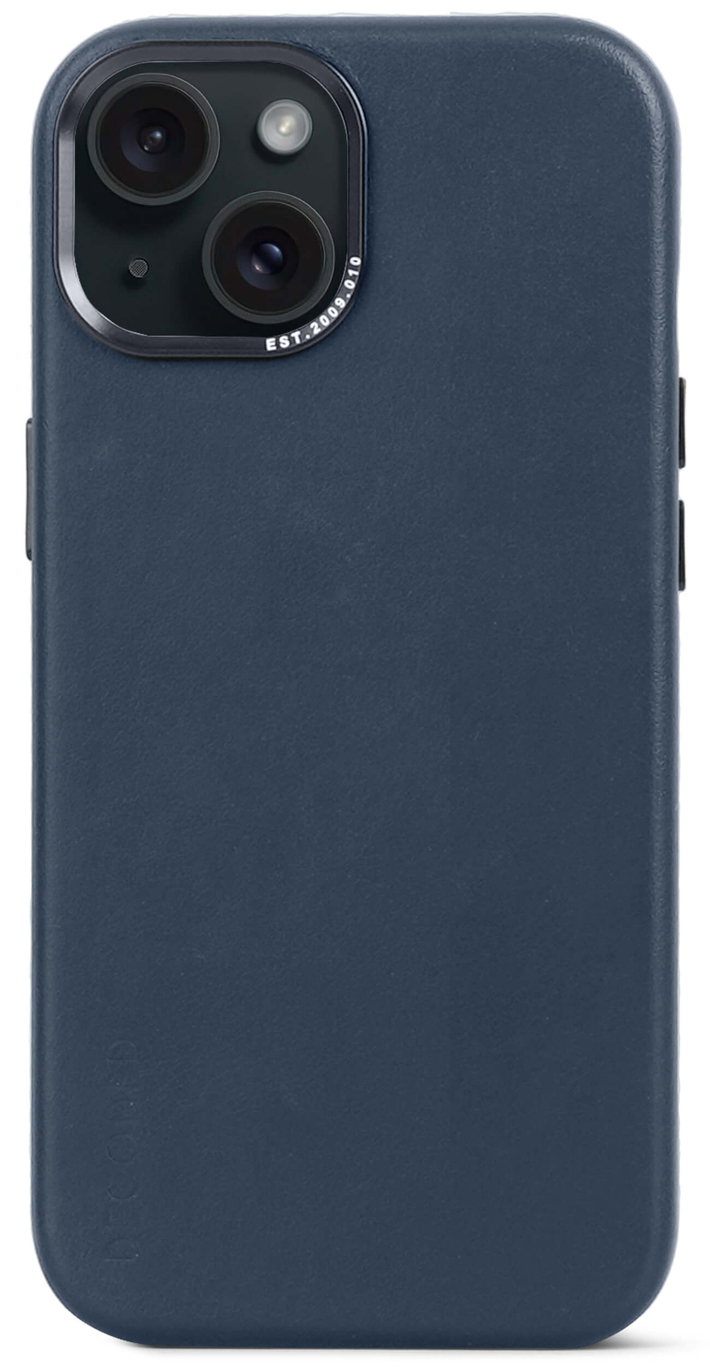 Decoded leren MagSafe iPhone 15 hoesje navy