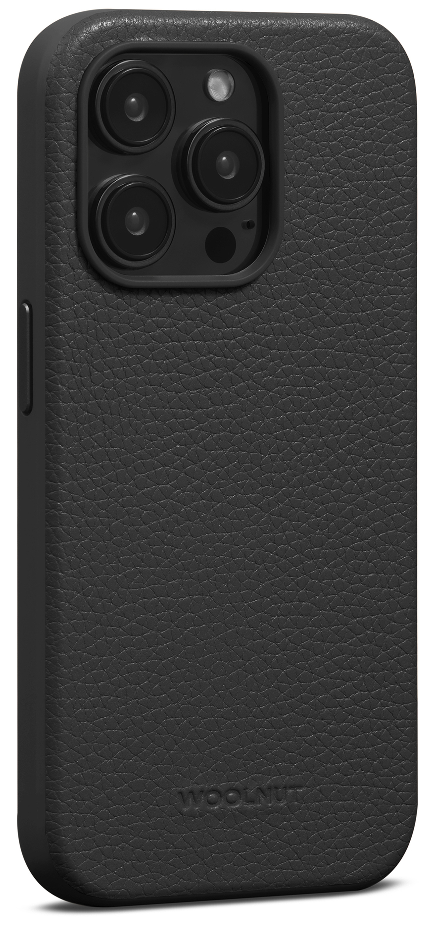 Woolnut leren MagSafe iPhone 15 Pro Max hoesje zwart