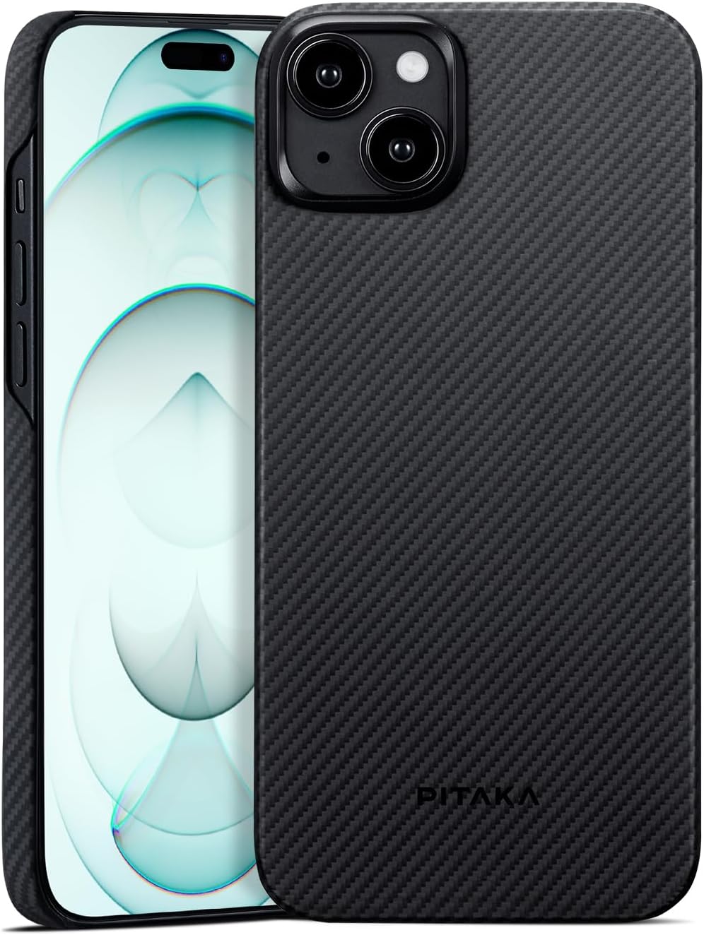 Pitaka MagEZ 4 MagSafe iPhone 15 Plus hoesje 600D zwart