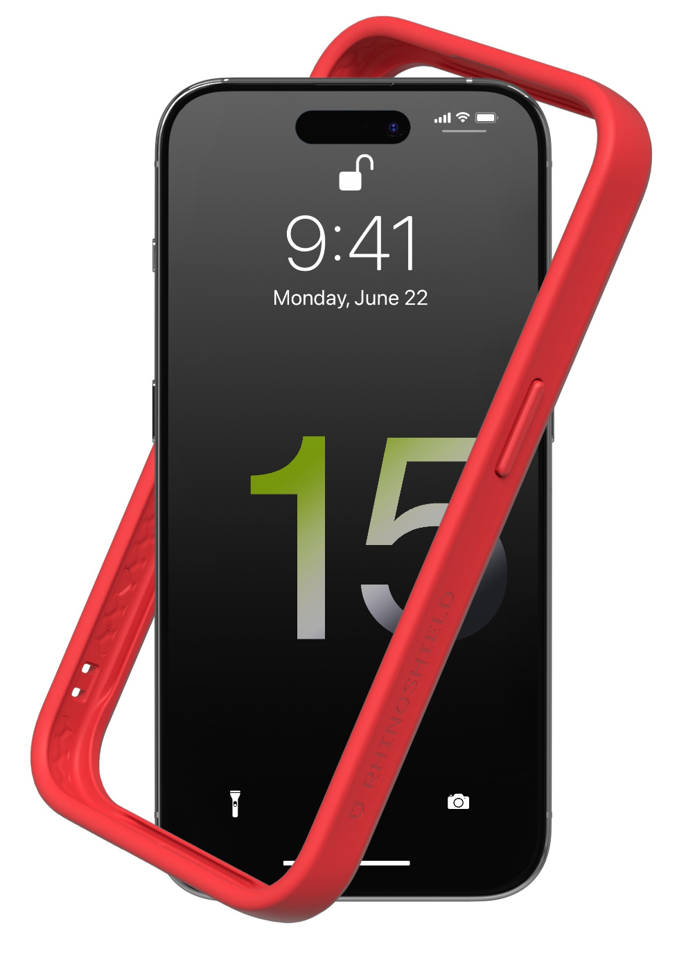 RhinoShield CrashGuard NX iPhone 15 Pro hoesje rood