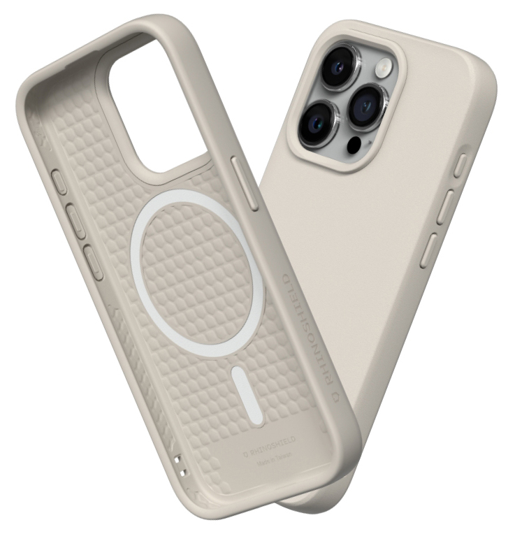 RhinoShield SolidSuit iPhone 15 Pro hoesje beige