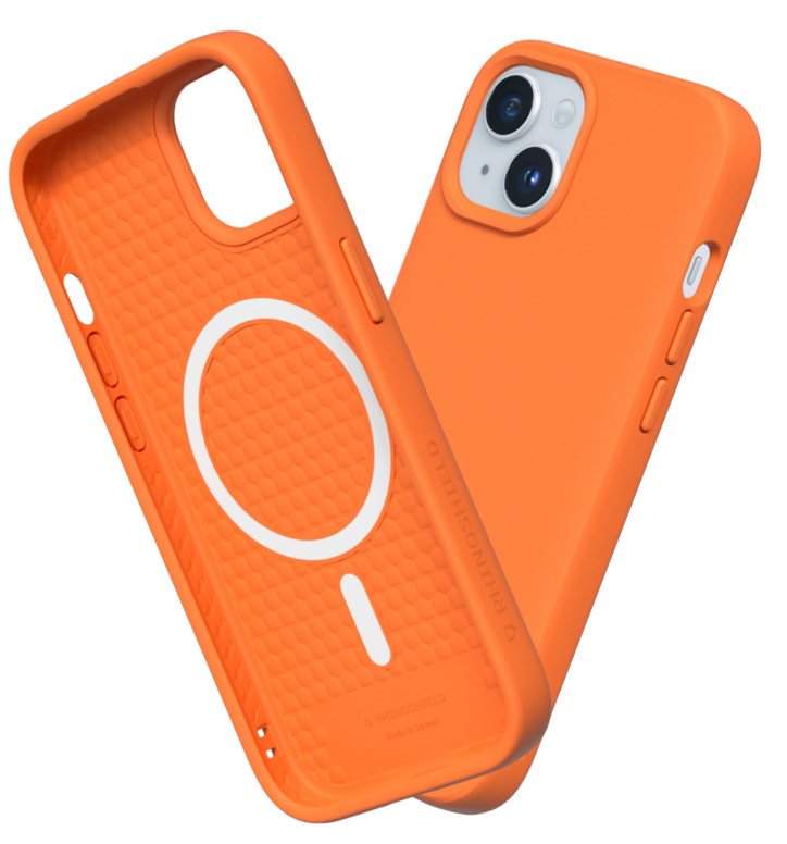 RhinoShield SolidSuit iPhone 15 Plus hoesje oranje