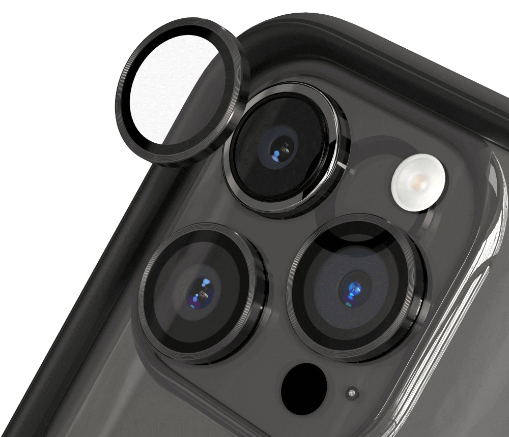RhinoShield Tempered Glass iPhone 15 Pro / iPhone 15 Pro Max camera beschermer grijs
