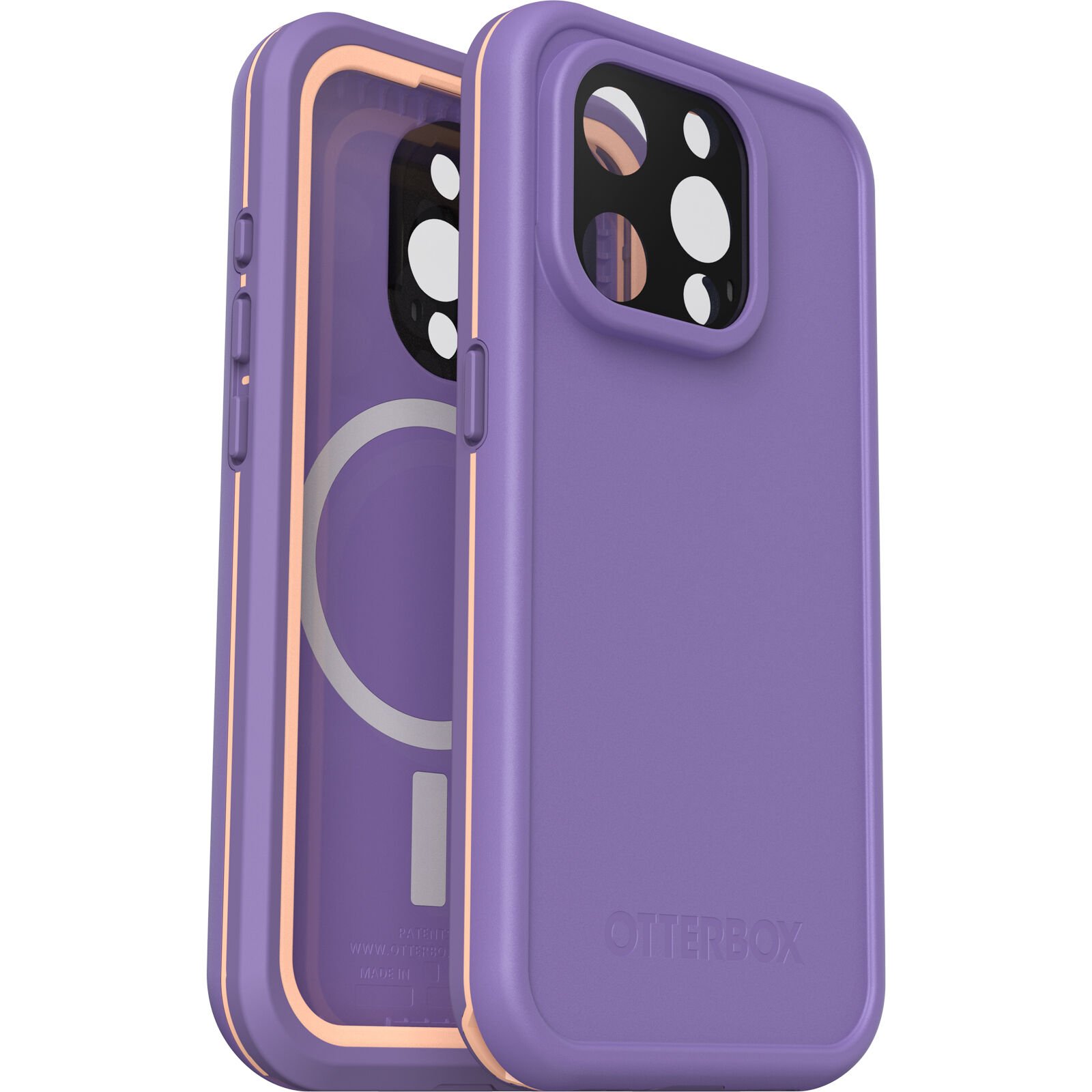 Otterbox Fre iPhone 15 Pro waterdichte hoesje paars