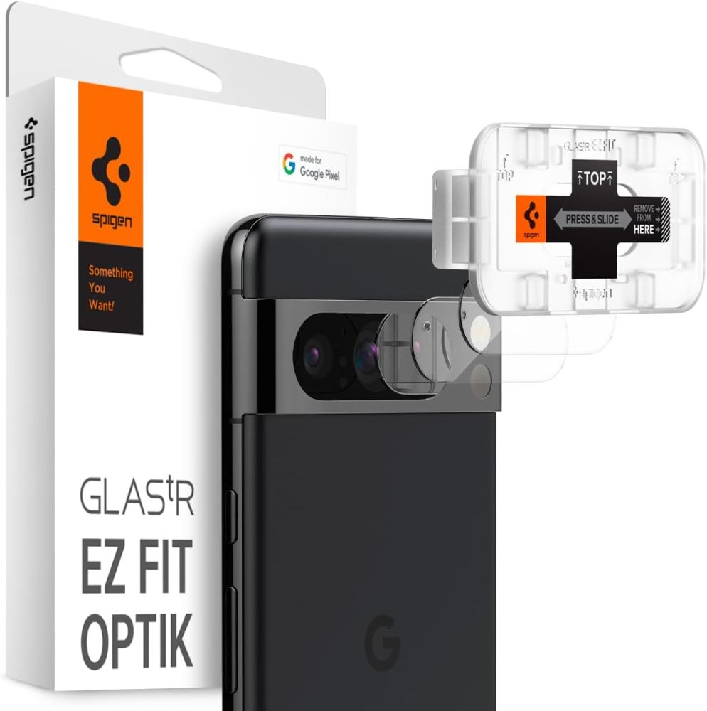 Spigen Optik.TR EZ Fit Google Pixel 8 Pro cameralensbeschermer 2 pack