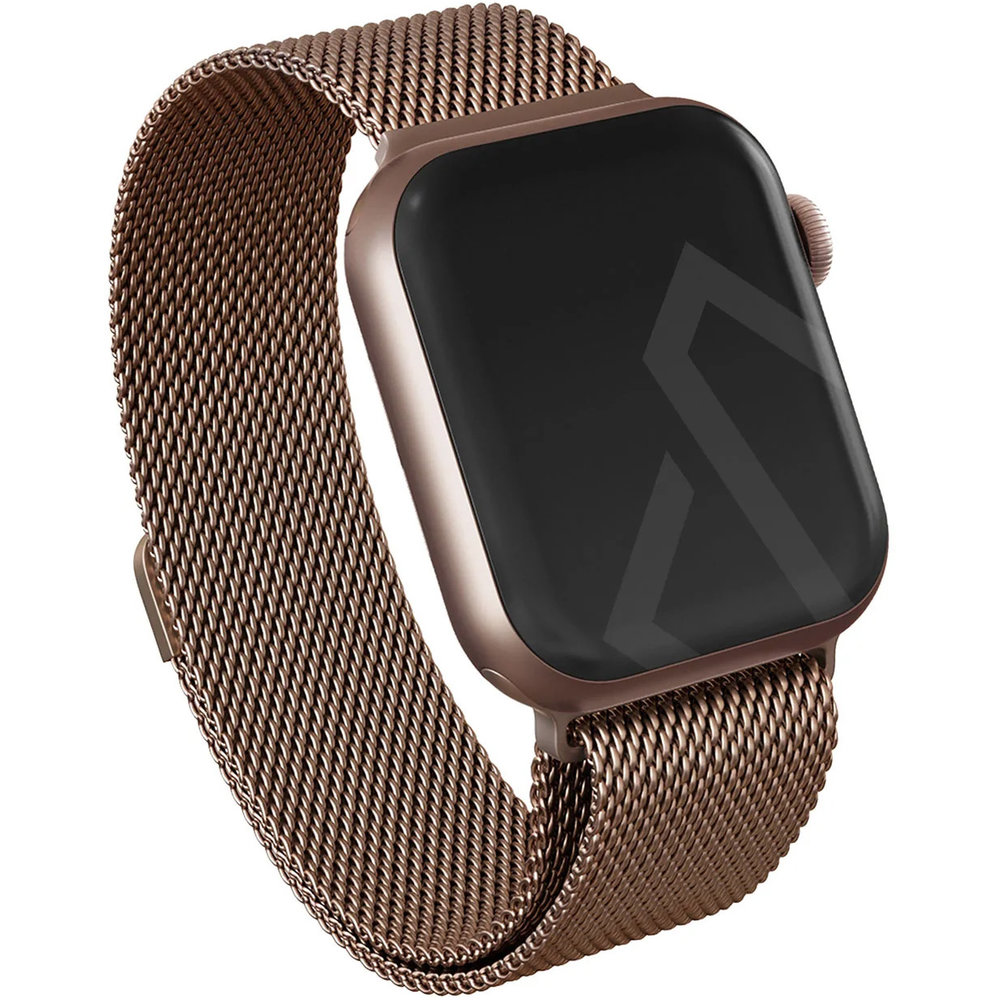 Burga Metal Mesh Apple Watch 45 / 45 mm bandje rose goud