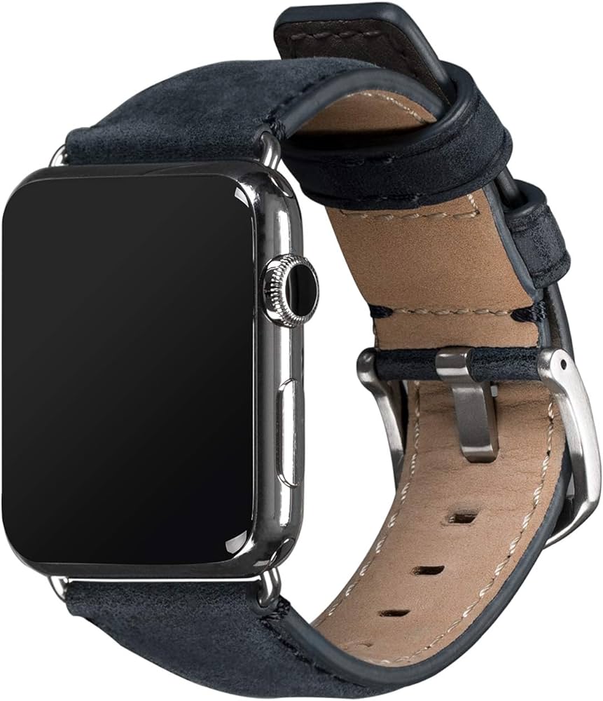 Sena leren Apple Watch 49 /  45 / 44 mm bandje Blauw