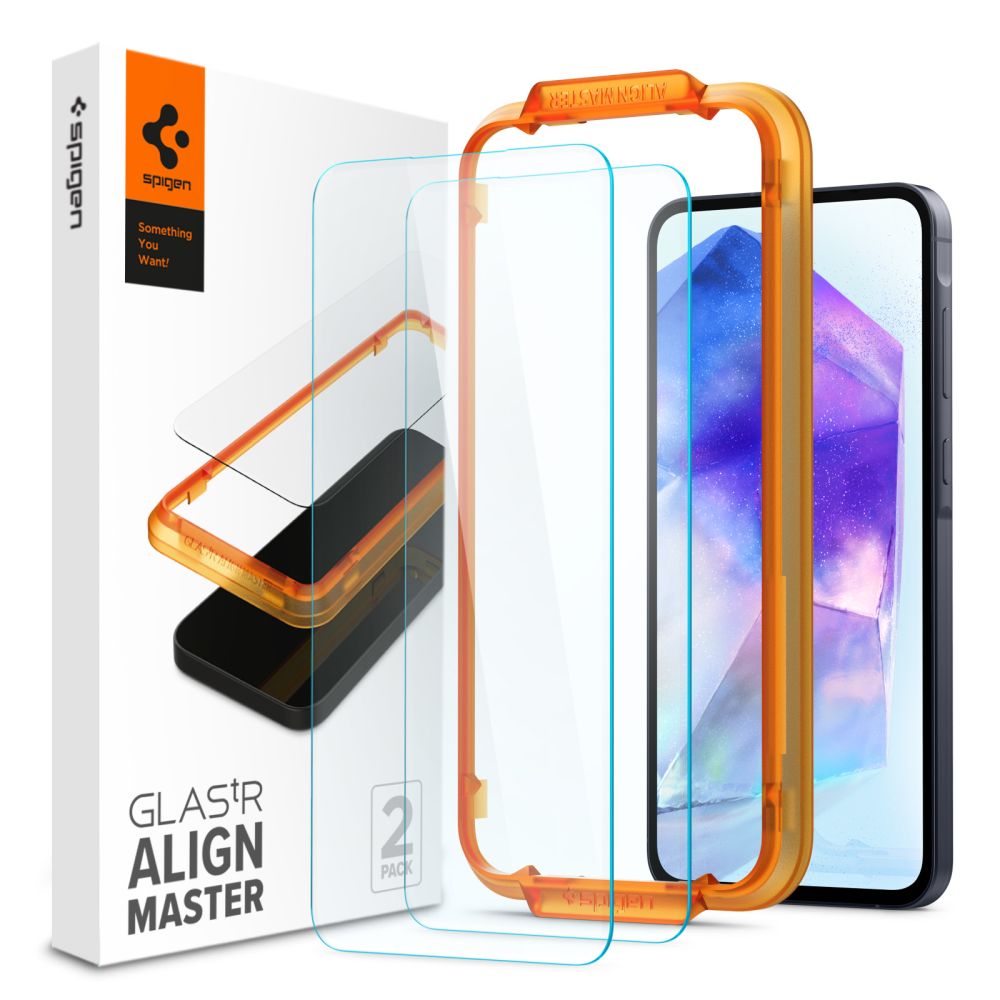 Spigen GlastR ALM Galaxy A55 glazen screenprotector 2 pack