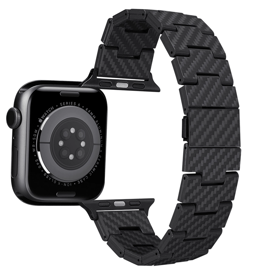 Het Pitaka Carbon Fiber Apple Watch bandje is 100% gemaakt van carbon.  Gemaakt van duurzame 1K carbon fiber en is gesch