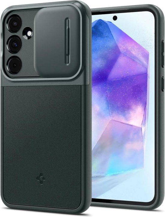 Spigen Optik Armor Galaxy A55 hoesje groen