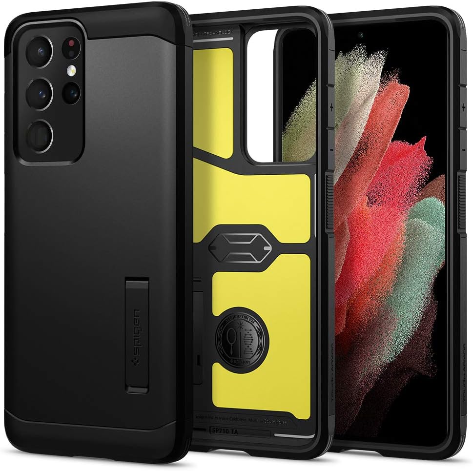 Spigen Tough Armor Galaxy S21 Ultra hoesje Zwart
