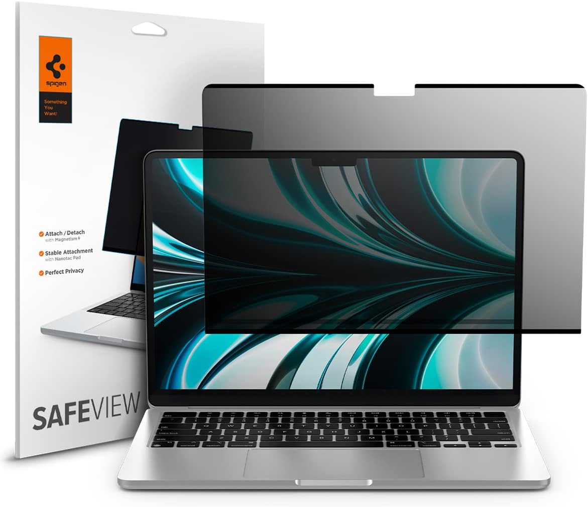 Spigen Privacy Glass MacBook Air 13,6 inch glazen screenprotector