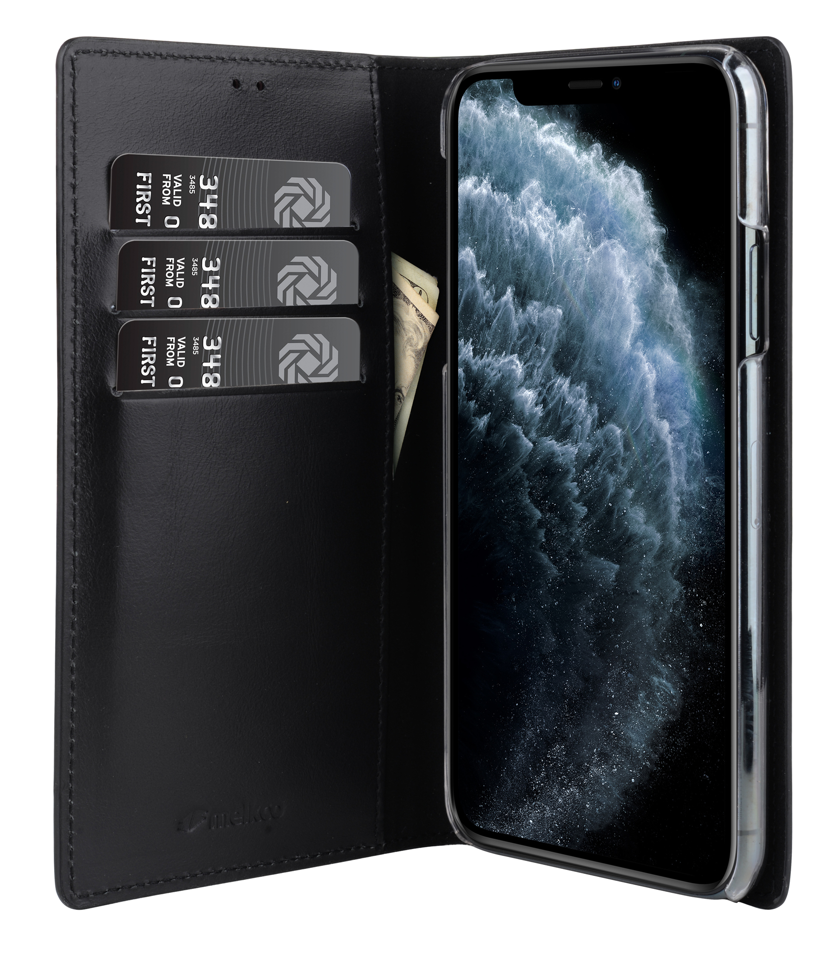 Melkco Wallet Book Klassiker iPhone 11 Pro Max hoesje Zwart