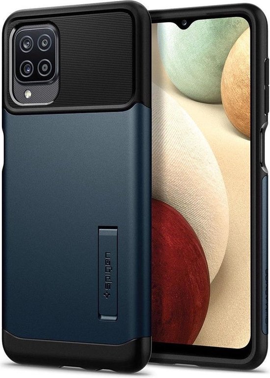 Spigen Slim Armor Galaxy A12 hoesje Slate