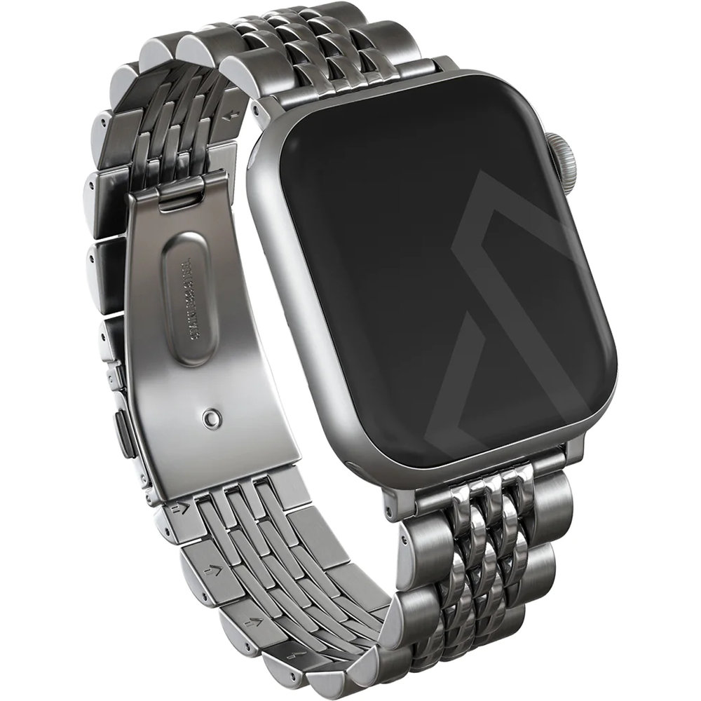 Burga Chic Royal Apple Watch 45 / 44 mm band zilver