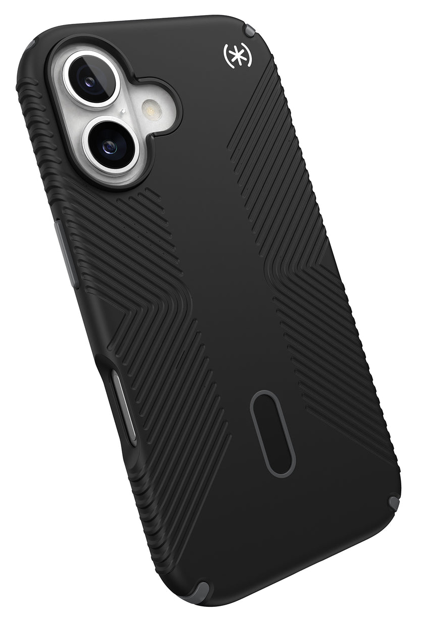 Speck Presidio 2 Grip Clicklock iPhone 16 hoesje zwart