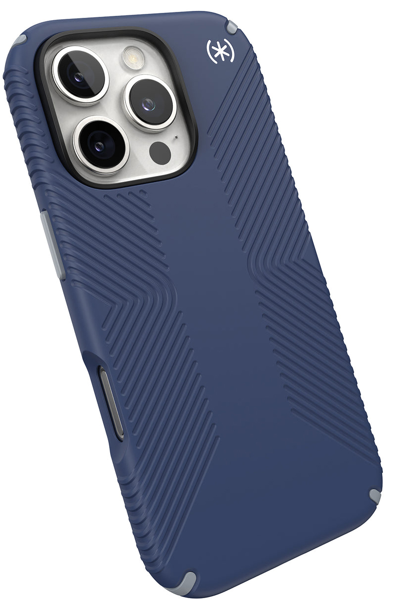 Speck Presidio 2 Grip iPhone 16 Pro hoesje blauw