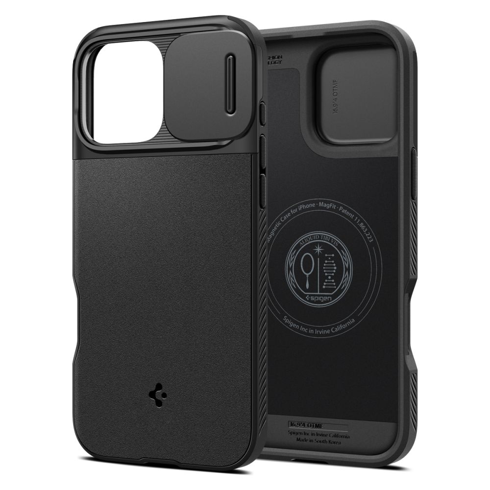 Spigen Optik Armor MagSafe iPhone 16 Pro hoesje zwart