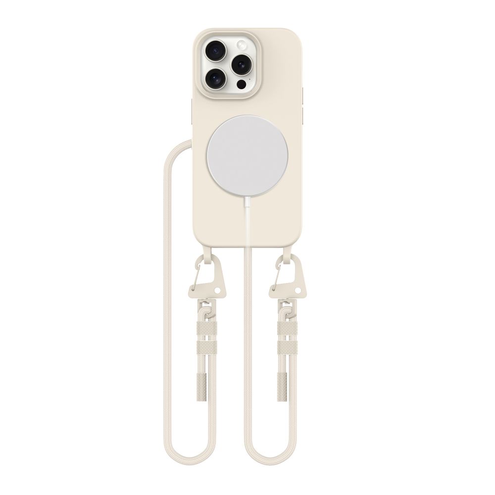 Tech Protection MagSafe iPhone 14 Pro hoesje met koord beige