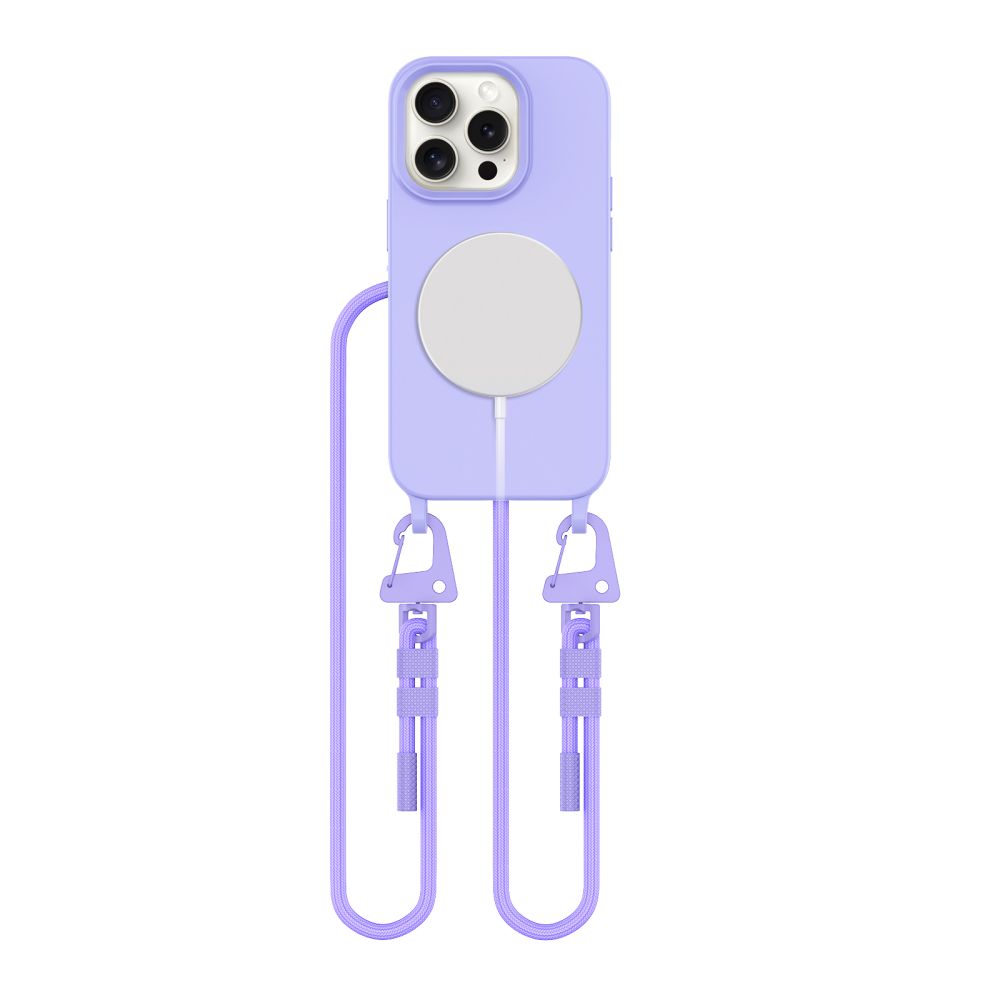 Tech Protection MagSafe iPhone 14 Pro hoesje met koord lavender