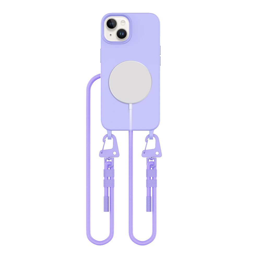 Tech Protection MagSafe iPhone 13 hoesje met koord lavender