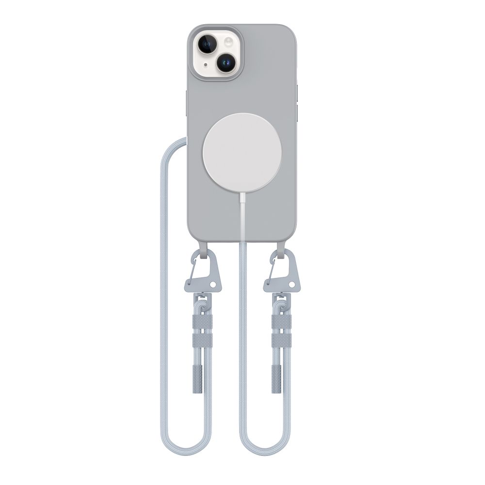 Tech Protection MagSafe iPhone 13 hoesje met koord grijs