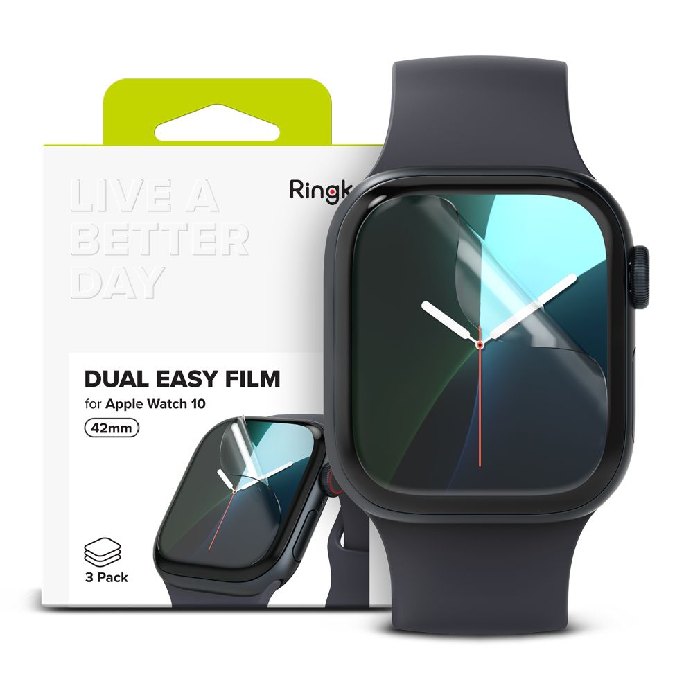 Ringke Easy Flex Apple Watch 10 42 mm screenprotector 3 pack