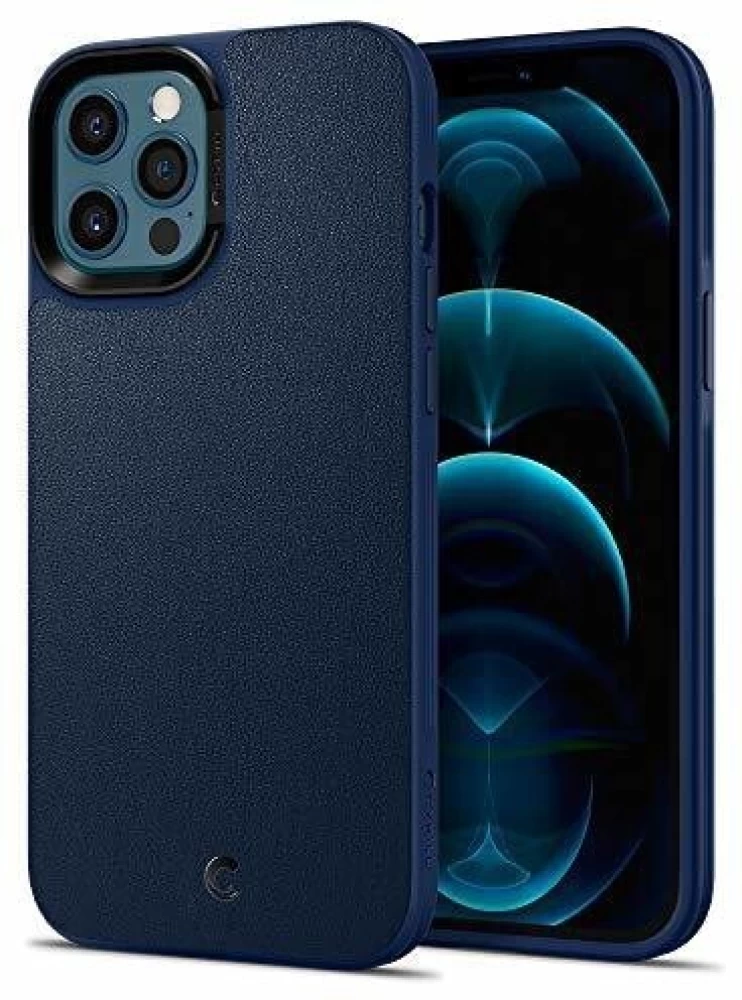 Spigen Ciel Leather iPhone 12 Pro Max hoesje Navy