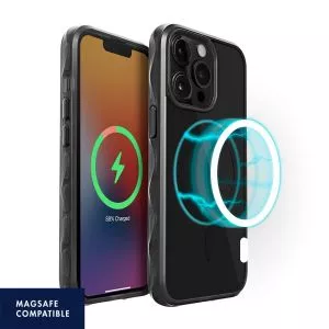 LAUT Crystal Matter MagSafe iPhone 13 Pro hoesje Zwart