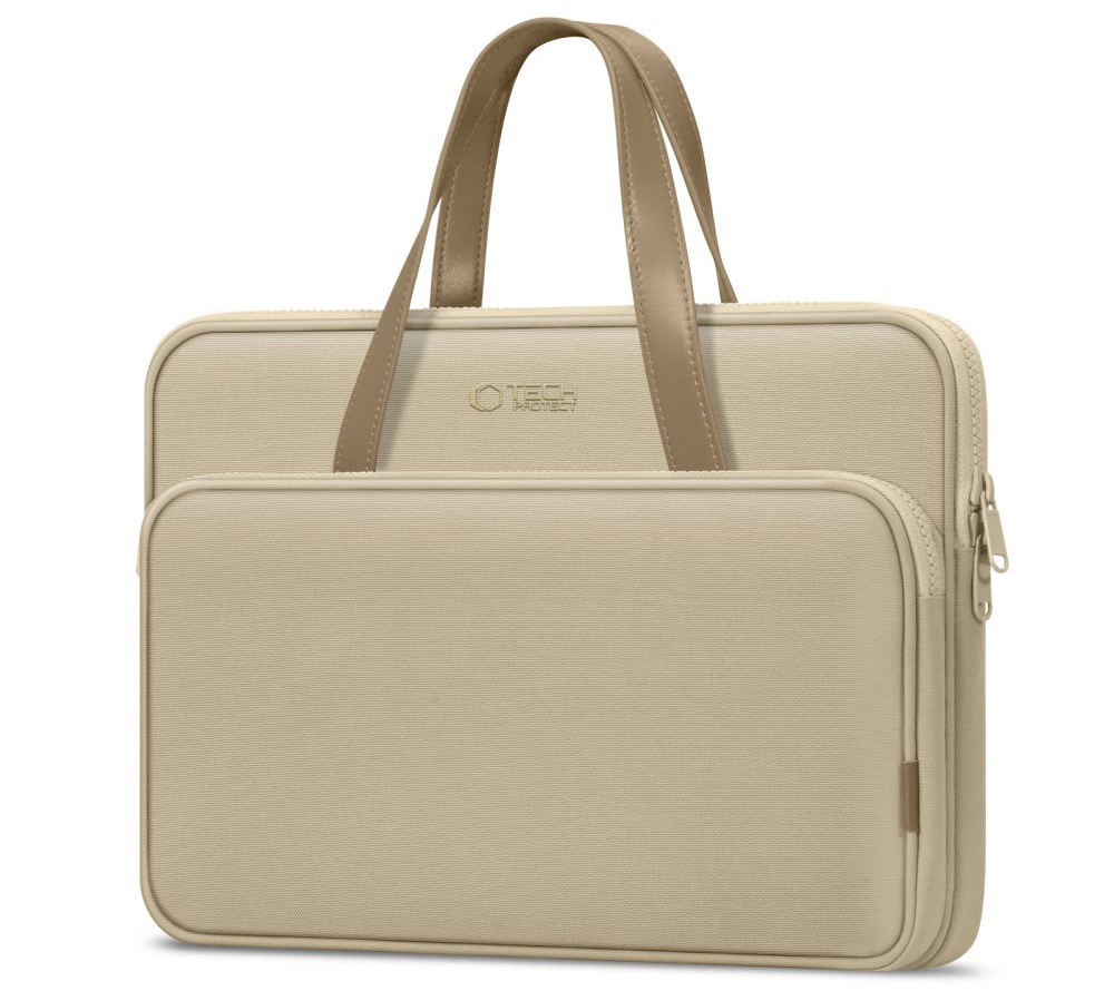 Tech-Protect Carrying MacBook 13 / 14 inch laptoptas beige
