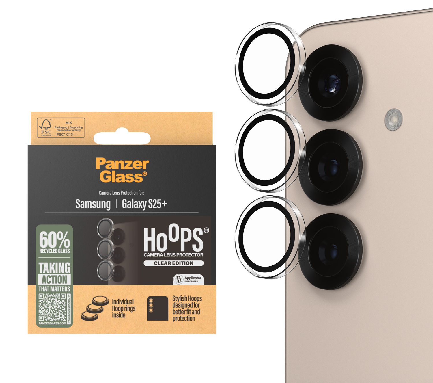 PanzerGlass Hoops Galaxy S25 Plus Lens screenprotector