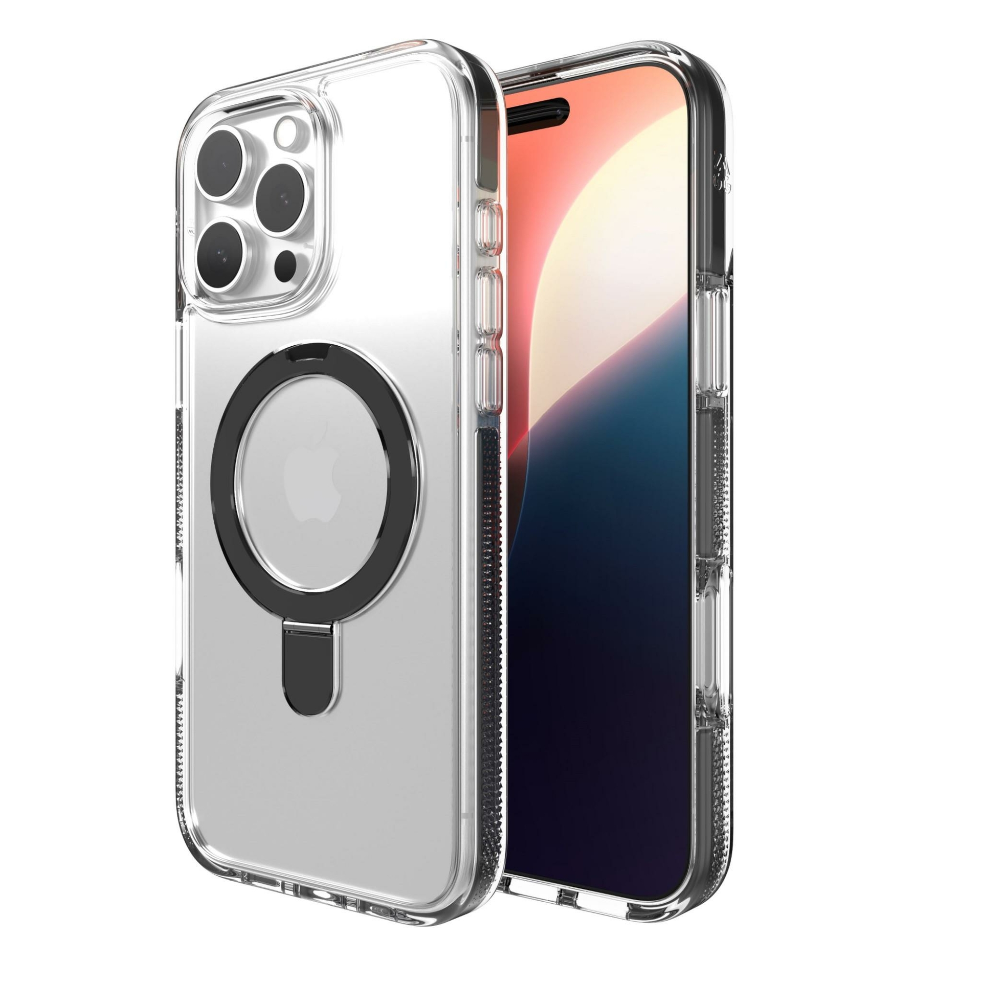 ZAGG Santa Cruz MagSafe iPhone 16 Pro Max hoesje met ringstand zwart