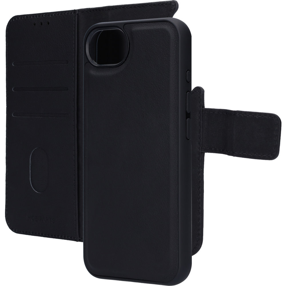 Mobiparts leren 2 in 1 Wallet iPhone 16e hoesje zwart