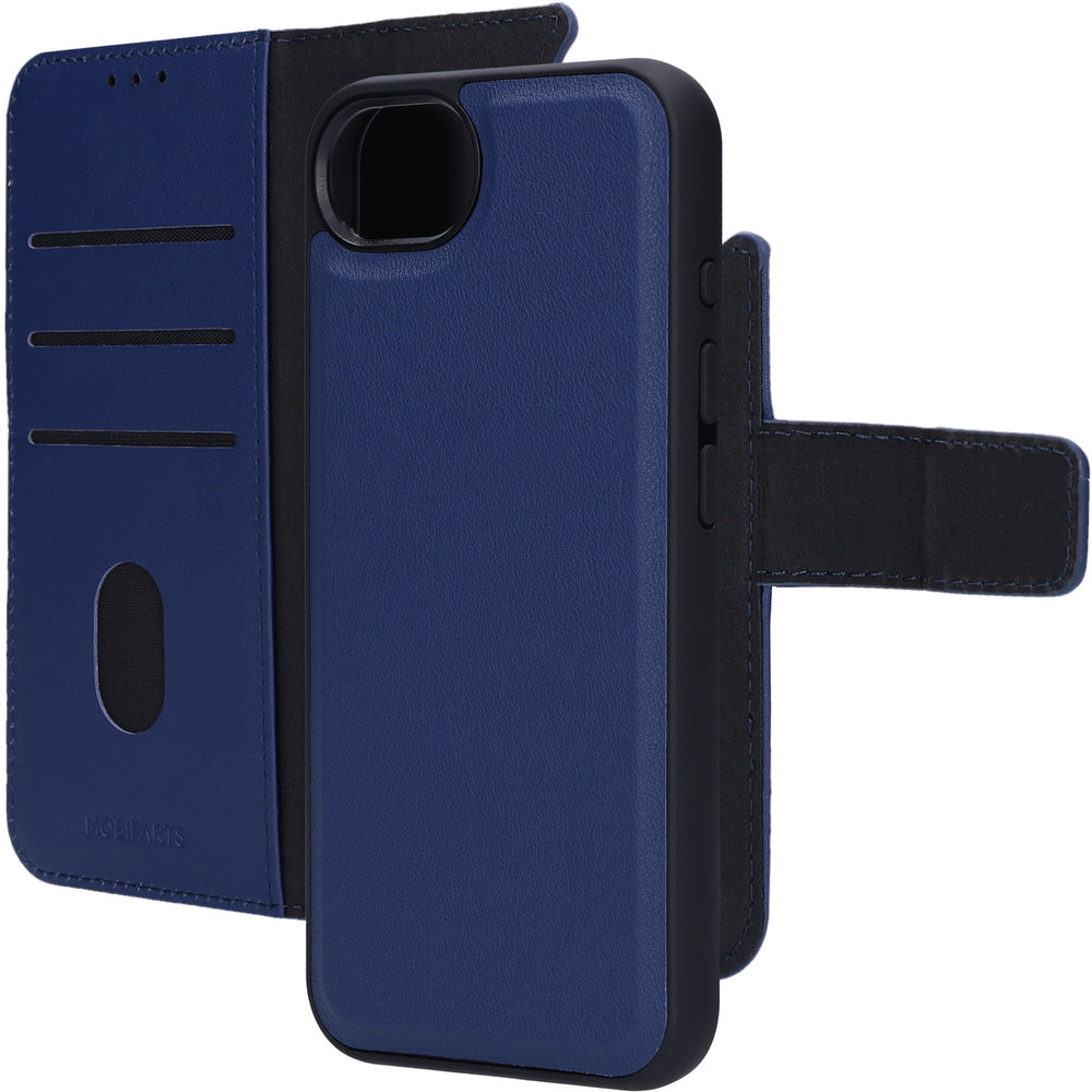 Mobiparts leren 2 in 1 Wallet iPhone 16e hoesje blauw