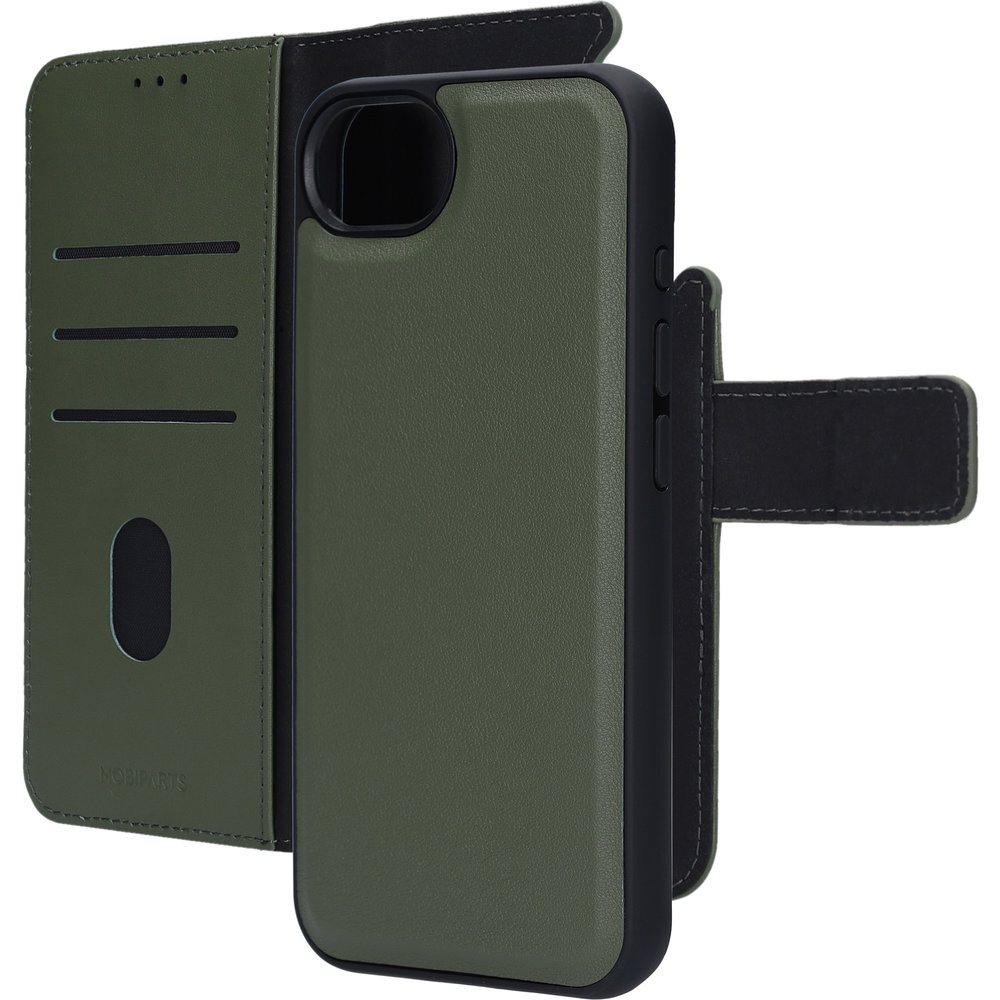 Mobiparts leren 2 in 1 Wallet iPhone 16e hoesje groen