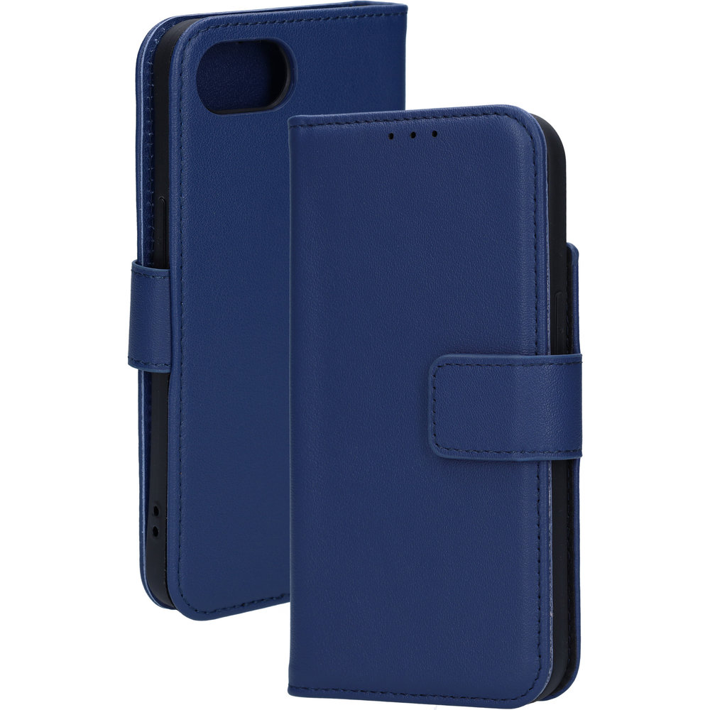 Mobiparts leren Wallet iPhone 16e hoesje blauw