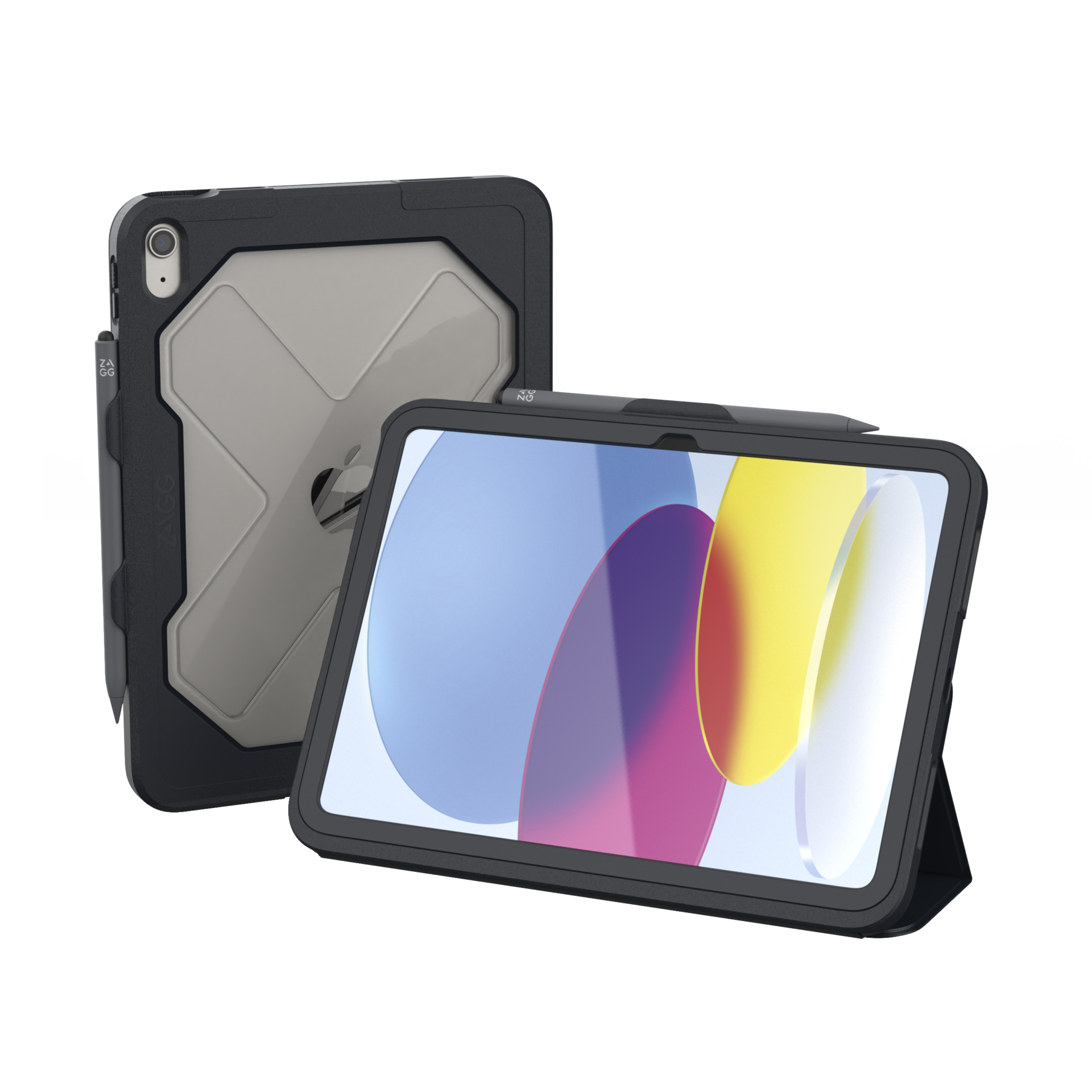 ZAGG Rugged Messenger Case iPad 2022 10,9 inch hoesje Zwart