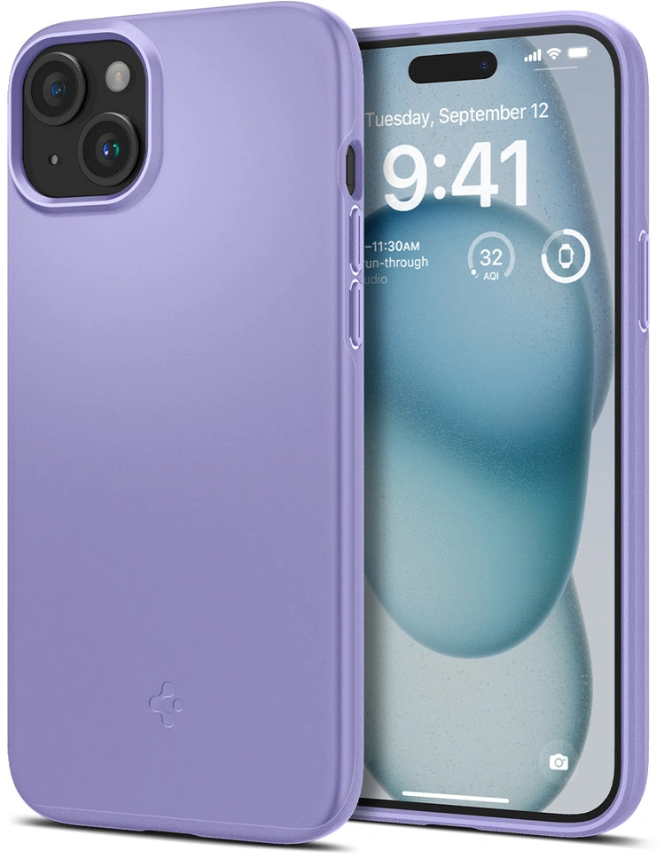 Spigen Thin Fit iPhone 15 hoesje paars