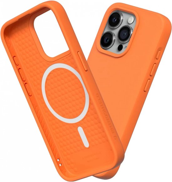 RhinoShield SolidSuit iPhone 15 Pro hoesje oranje