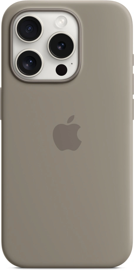 Apple MagSafe siliconen iPhone 15 Pro hoesje clay
