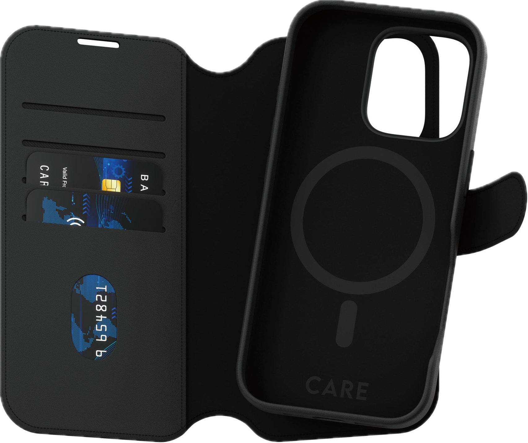PanzerGlass CARE 2 in 1 Wallet iPhone 16 Pro hoesje zwart 