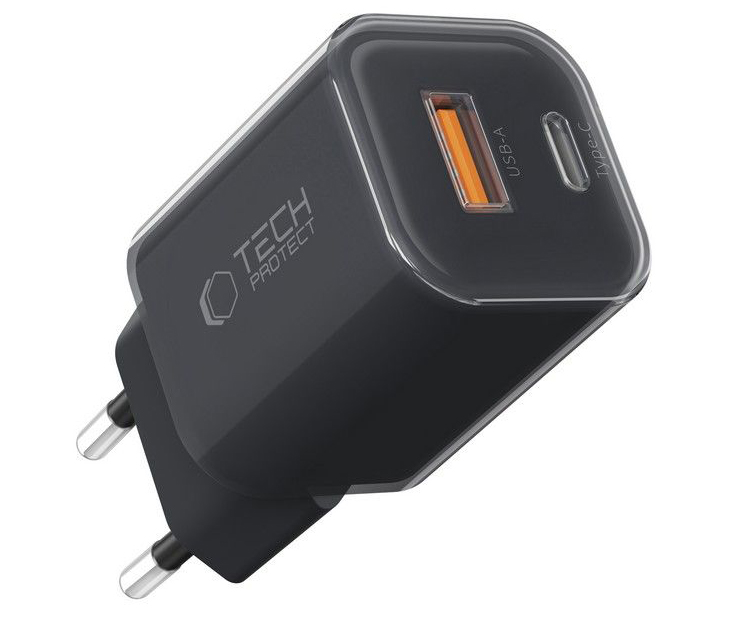TechProtection 33 watt USB-C en USB-A oplader roze